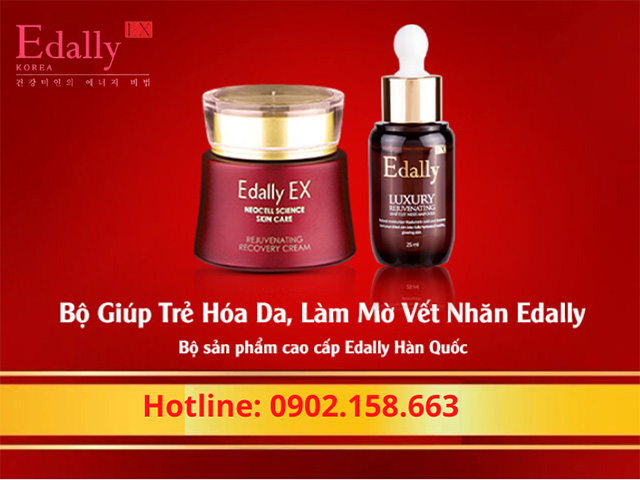Bộ sản phẩm Mỹ phẩm trẻ hóa, làm mờ nếp nhăn Edally EX Hàn Quốc nhập khẩu chính hãng