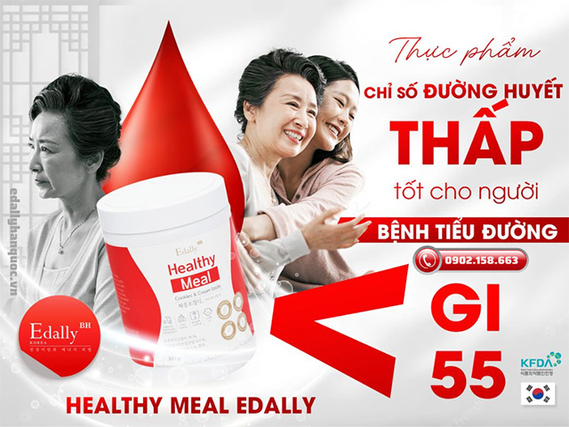 Bữa ăn lành mạnh Edally Healthy Meal - Thực phẩm có chỉ số đường huyết thấp tốt cho người mắc bệnh tiểu đường