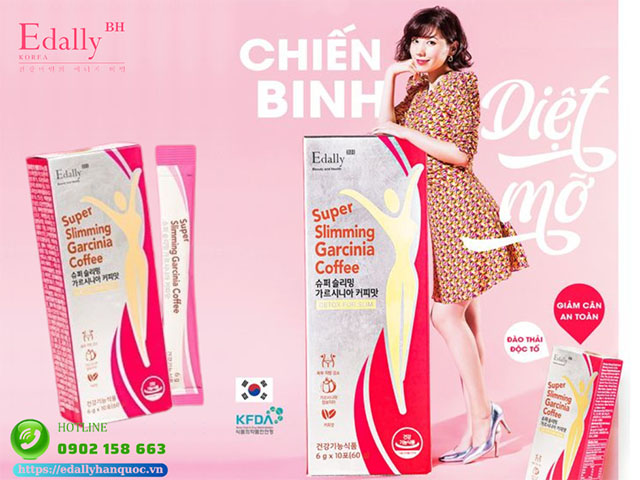 Cà phê giảm cân thải độc Edally Super Slimming Garcinia Coffee - Chiến binh diệt mỡ thừa