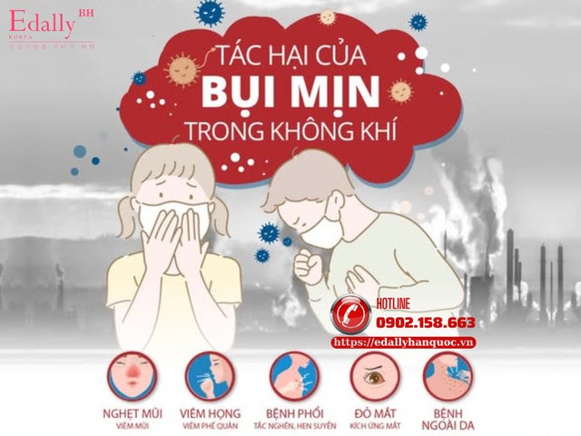 Các bệnh lý do ô nhiễm không khí (đặc biệt bụi mịn PM2.5) gây ra