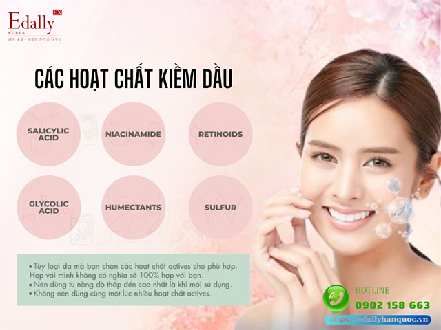 Các hoạt chất giúp kiểm soát dầu trên da cho làn da dầu một cách hiệu quả