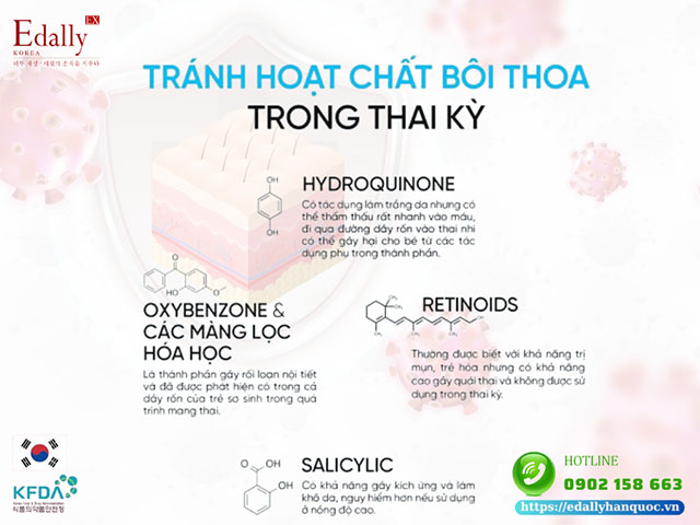 Top những hoạt chất mẹ bầu bị mụn không nên dùng