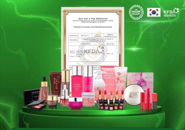 100% sản phẩm của Mỹ phẩm thuần chay The Nature Book Hàn Quốc được chứng nhận bởi KFDA
