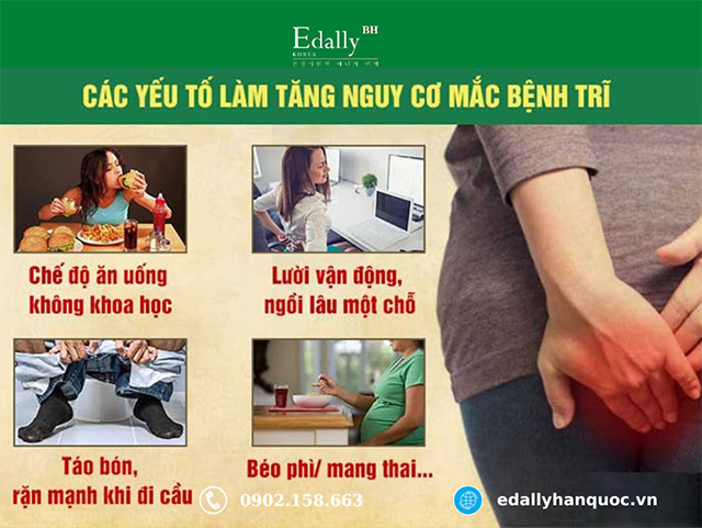 Các yếu tố làm tăng nguy cơ mắc bệnh trĩ