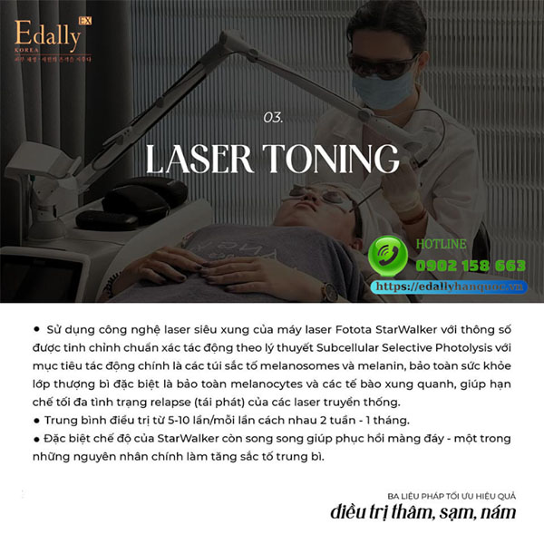 Cách bảo vệ và cải thiện da bị thâm, sạm, nám khoa học bằng laser toning