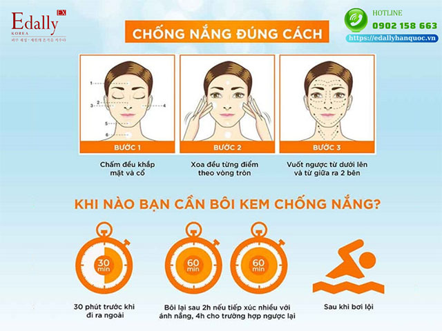 Cách bôi kem chống nắng đúng cách