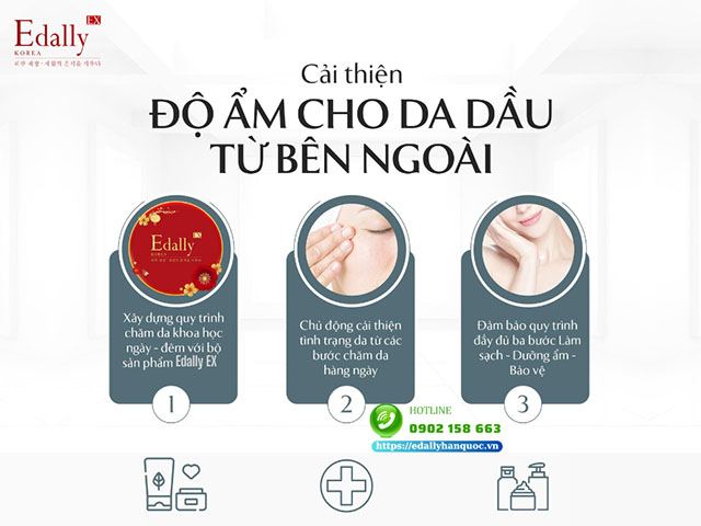 Cách cải thiện da dầu thiếu ẩm từ bên ngoài