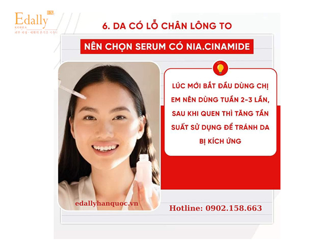 Hướng dẫn cách lựa chọn serum cho làn da bị lỗ chân lông to