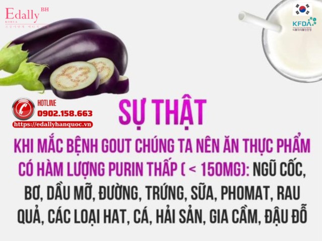 Cách chọn thức ăn cho người bệnh Gout để giảm triệu chứng viêm cấp