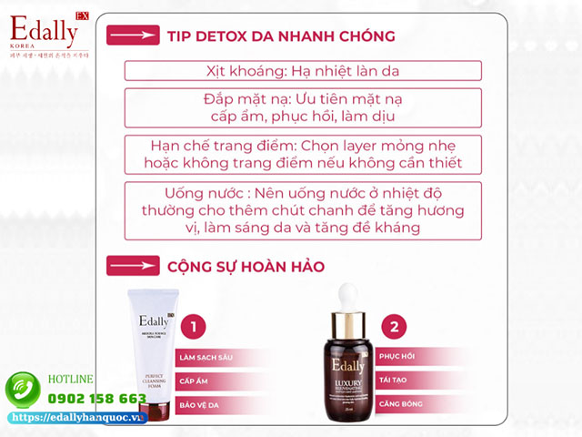 Cách detox da nhanh chóng sau khi điều trị sẹo