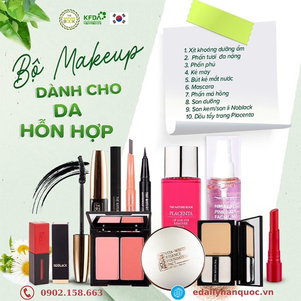 Cách lựa chọn bộ sản phẩm makeup phù hợp cho làn da hỗn hợp