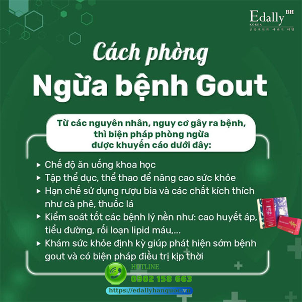 Cách phòng ngừa bệnh Gout hiệu quả