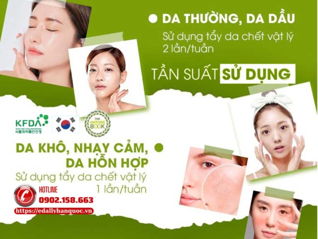 Tần suất sử dụng Tẩy Da Chết Dưỡng Ẩm The Nature Book Hàn Quốc 