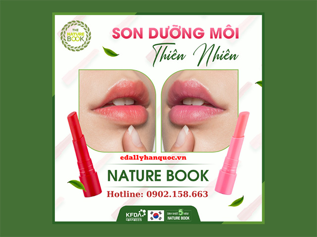 Son dưỡng trị thâm môi The Nature Book Hàn Quốc nhập khẩu chính hãng