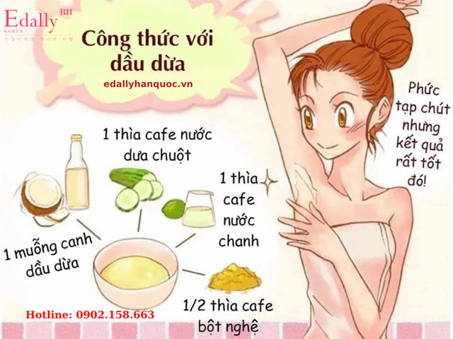 Mẹo đánh bay vùng da thâm nách tại nhà với dầu dừa