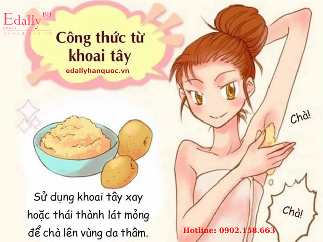 Mẹo đánh bay vùng da thâm nách tại nhà với khoai tây