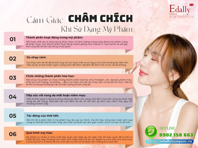 Cảm Giác Châm Chích Khi Sử Dụng Mỹ Phẩm Là Do Đâu?