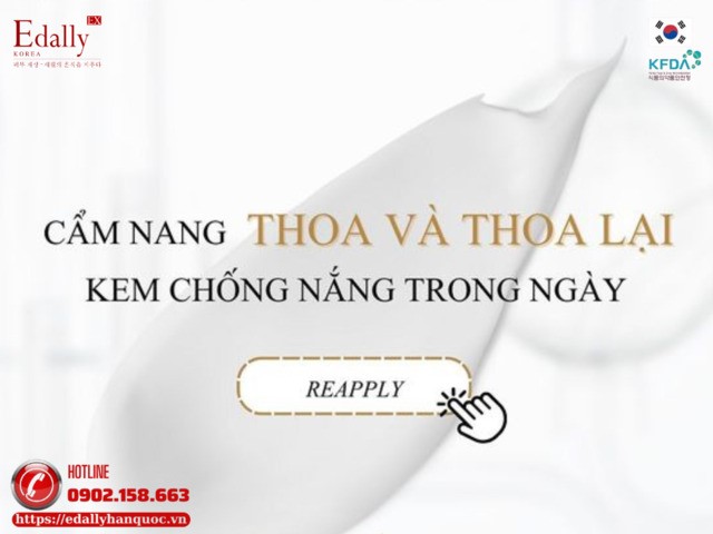 Cẩm nang thoa lại kem chống nắng trong ngày chuẩn khoa học