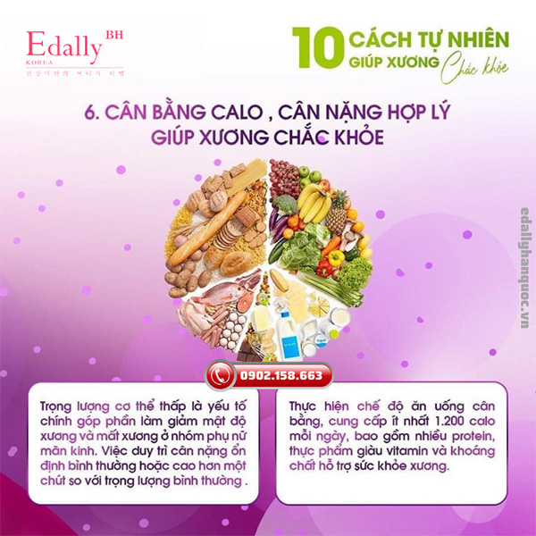 Cân bằng calo và duy trì cân nặng hợp lý giúp xương khớp chắc khỏe một cách tự nhiên