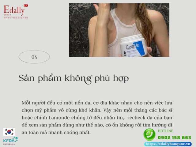 Càng dùng mỹ phẩm dưỡng da thì da càng lên mụn do sử dụng sản phẩm không phù hợp