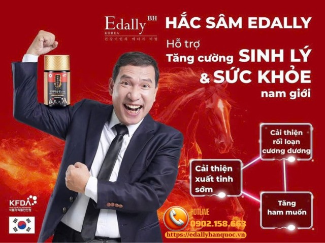 Cao Hắc Sâm Hàn Quốc Edally Hwa Pyung Sam - Bí quyết cải thiện rối loạn cương dương (RLCD) hậu Covid-19