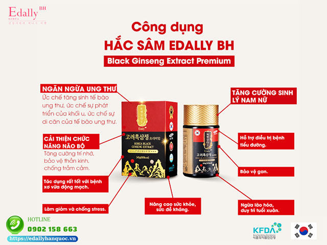 Cao hắc sâm Hàn Quốc Edally Hwa Pyung Sam - Giái pháp toàn diện hỗ trợ điều trị suy sinh dục ở nam giới