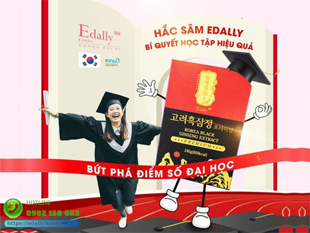 Cao hắc sâm Edally Hwa Pyung Sam - Bí quyết cùng con bứt phá điểm số, chinh phục đại học