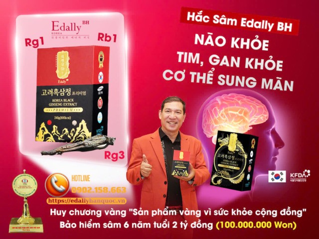 Cao hắc sâm Hàn Quốc Edally Hwa Pyung Sam - Bí quyết đẩy lùi mất ngủ, stress kéo dài và ngăn ngừa đột quỵ