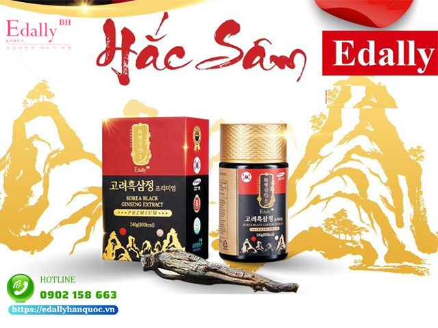 Cao hắc sâm Hàn Quốc Edally Hwa Pyung Sam Korea Black Ginseng Extract Premium nhập khẩu chính hãng