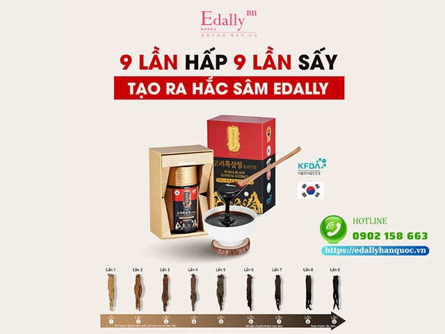 Cao Hắc Sâm Hàn Quốc Edally Korea Black Ginseng Extract Premium có nhiều tác dụng cho sức khỏe nhờ quá trình chế biến đặc biệt