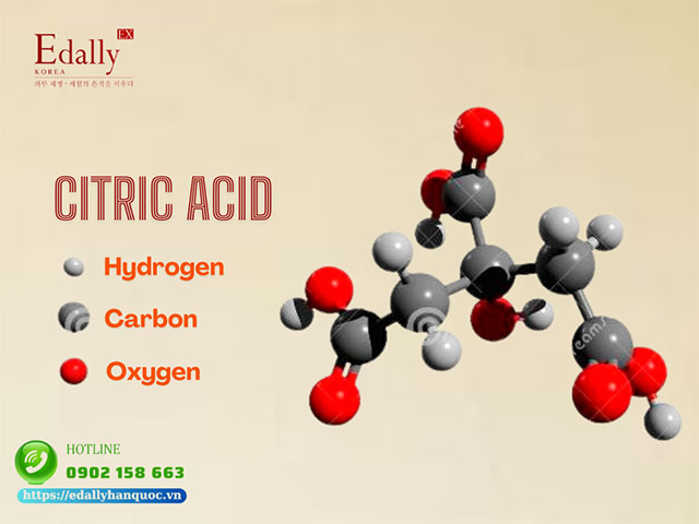 Cấu trúc phân tử của Citric acid