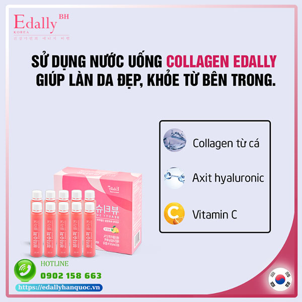 Sử dụng nước uống Beauty Super Collagen Edally để chăm sóc da khẻo đẹp toàn diện từ bên trong