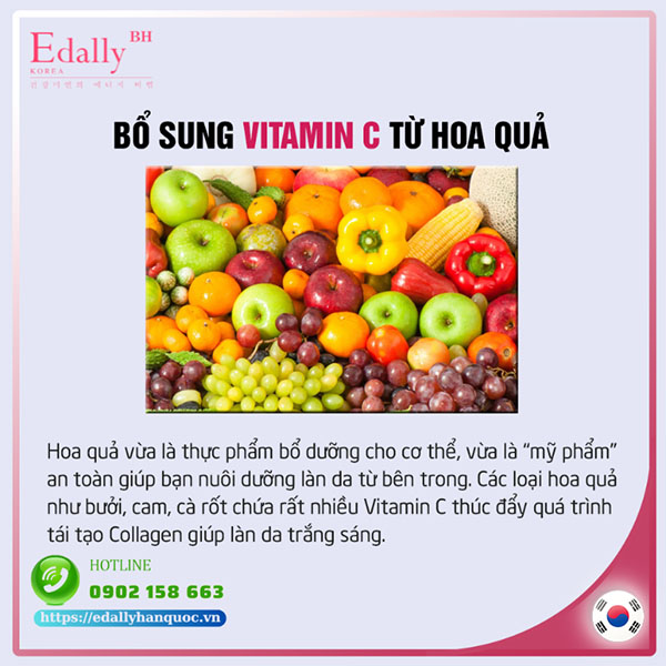 Bổ sung vitamin C từ hoa quả để chăm sóc da từ bên trong