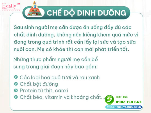 Chế độ dinh dưỡng đúng cách khi chăm sóc bà bầu sau sinh ngay tại nhà