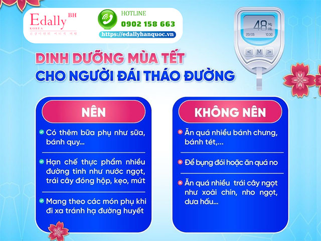 Chế độ dinh dưỡng ngày tết cho người mắc bệnh tiểu đường mạn tính