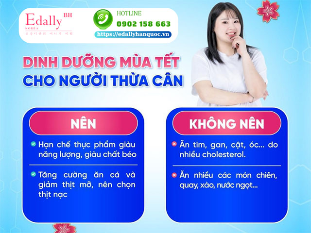 Chế độ dinh dưỡng ngày tết cho người mắc bệnh mạn tính thừa cân, béo phì