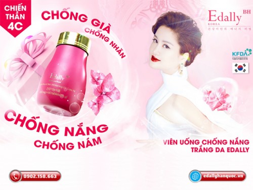 Chiến Thần 4C - Viên Uống Chống Nắng Trắng Da Edally BH 