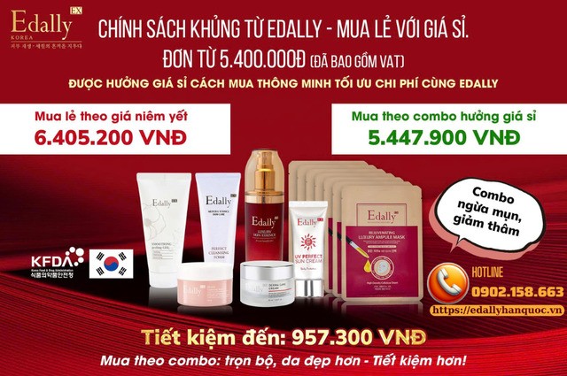 Chính sách khủng từ Mỹ phẩm Edally EX Hàn Quốc - Mua lẻ với giá sỉ Combo ngừa mụn, giảm thâm