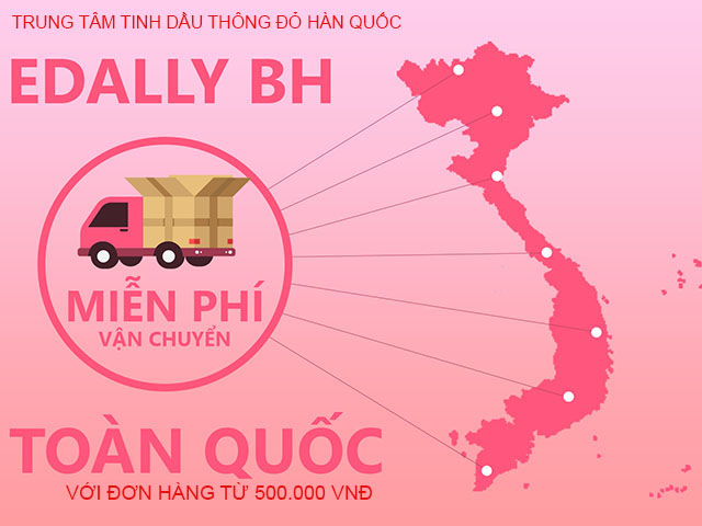 Vận chuyển miễn phí tất cả các đơn hàng từ 500.000 VNĐ đặt trên website edallyhanquoc.vn
