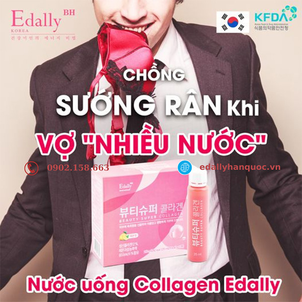 Chồng sướng rân khi vợ hết khô hạn khi quan hệ nhờ Nước uống Collagen Edally