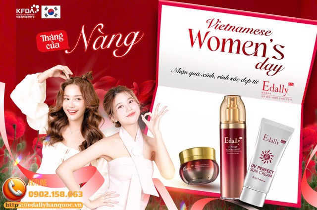 Tháng của nàng - nhận quà xinh, rinh sắc đẹp từ chương trình khuyến mại quà tặng ngày phụ nữ Việt Nam 20/10/2025 của ngành hàng Mỹ phẩm Edally EX