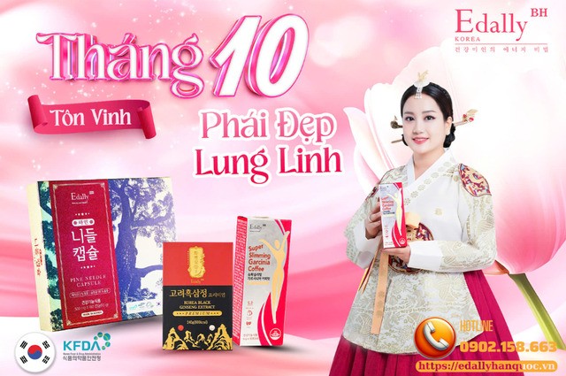 Chương trình khuyến mại quà tặng ngày phụ nữ Việt Nam 20/10/2025 của ngành hàng Thực phẩm bảo vệ sức khỏe Edally BH