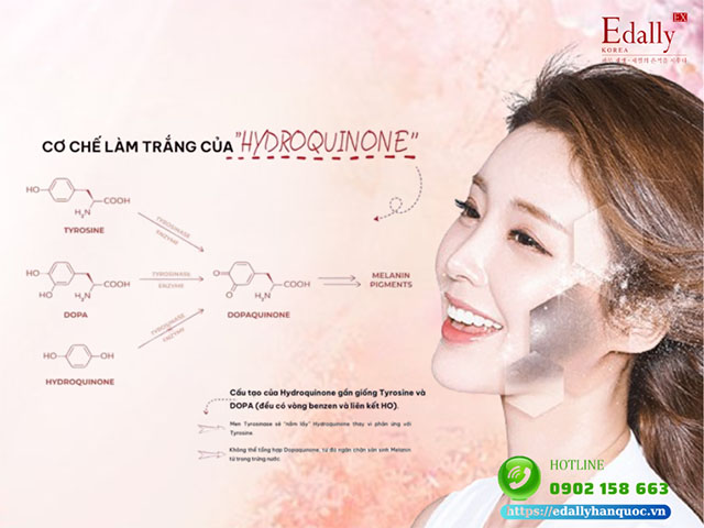 Cơ chế làm trắng da của Hydroquinone