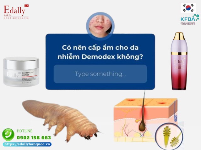 Có nên cấp ẩm cho da nhiễm demodex không?