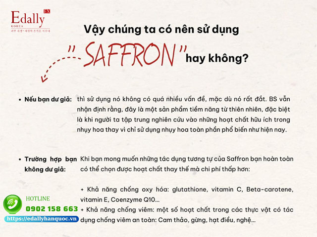 Có nên sử dụng Saffron - Nhụy hoa nghệ tây hay không?