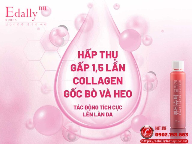 Collagen thủy phân gốc cá hấp thu gấp 1,5 lần so với collagen gốc bò và heo