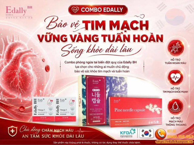 Combo phòng ngừa tai biến, đột quỵ Edally