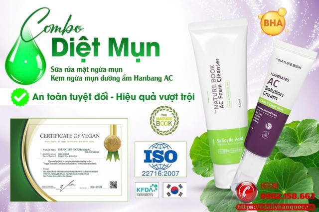 Combo diệt mụn thuần chay The Nature Book Hàn Quốc - An toàn tuyệt đối, hiệu quả vượt trội