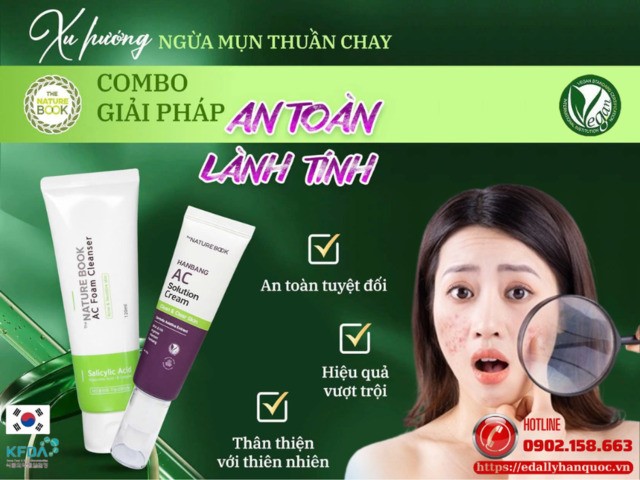 Combo diệt mụn The Nature Book Hàn Quốc - Xu hướng diệt mụn thuần chay