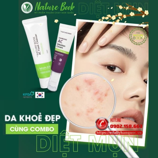 Combo diệt mụn The Nature Book với thành phần Acid Salicylic tự nhiên an toàn và hiệu quả cho làn da